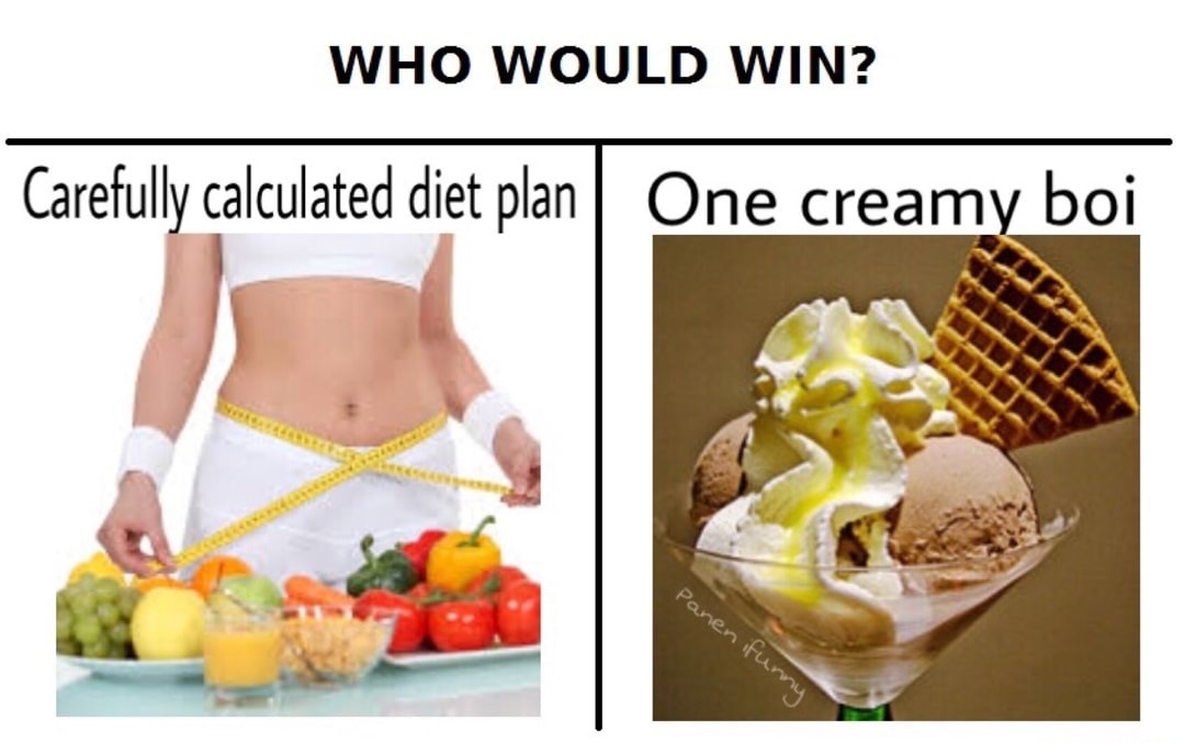 Who Would Win? Carefully calculated diet plan. One creamy boi Panen ifunny