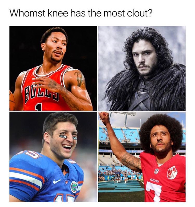 funny meme of soccer player - Whomst knee has the most clout? Buluj Rom