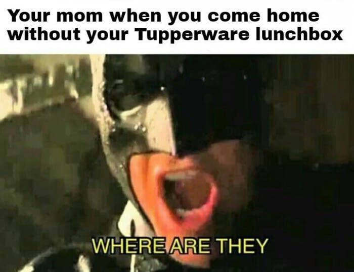 funny meme of feed meme - Your mom when you come home without your Tupperware lunchbox Where Are They
