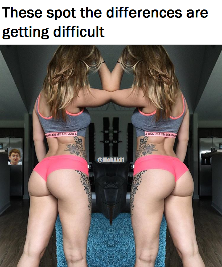 funny meme of thigh - These spot the differences are getting difficult Aki