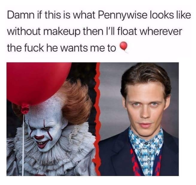 scary clown - Damn if this is what Pennywise looks without makeup then I'll float wherever the fuck he wants me to