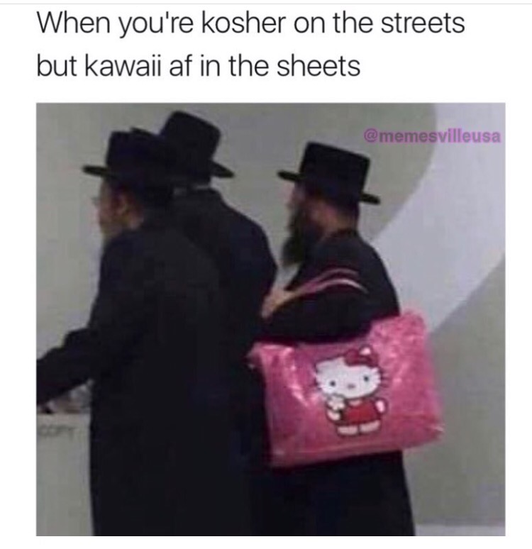 shalom kitty - When you're kosher on the streets but kawaii af in the sheets