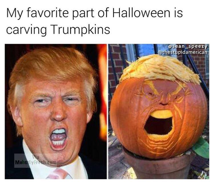 donald trump duck meme - My favorite part of Halloween is carving Trumpkins Mohsilyhesh.com