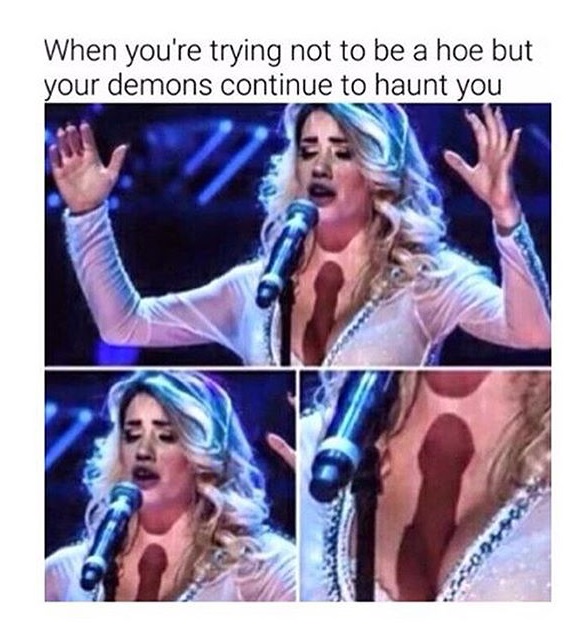hoe life memes - When you're trying not to be a hoe but your demons continue to haunt you