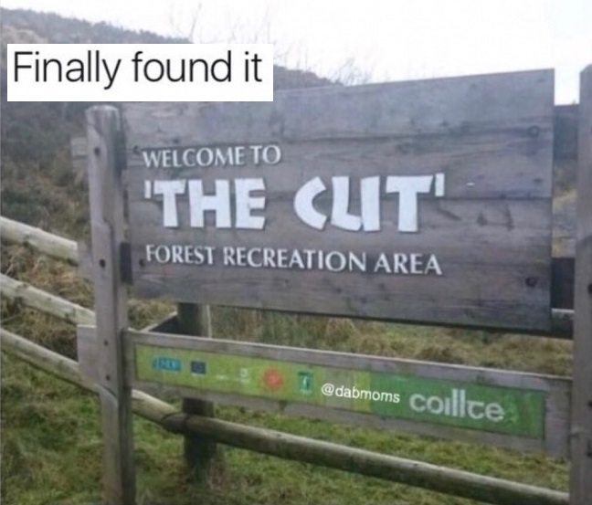 memes - cut slieve blooms - Finally found it Welcome To 'The Clit Forest Recreation Area coillte