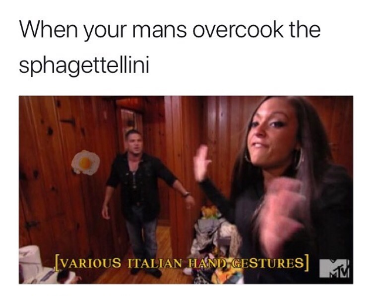 various italian hand gestures - When your mans overcook the sphagettellini Various Italian Hand Gestures