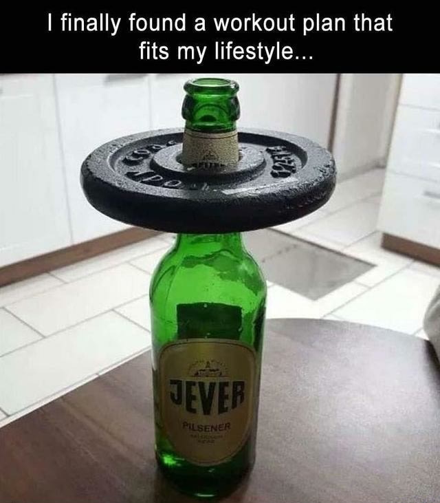 have found a workout plan that fits my lifestyle - I finally found a workout plan that fits my lifestyle... Jever Pilsener
