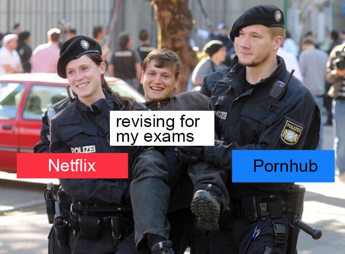 german police - Pouze revising for my exams Polizei Netflix Pornhub