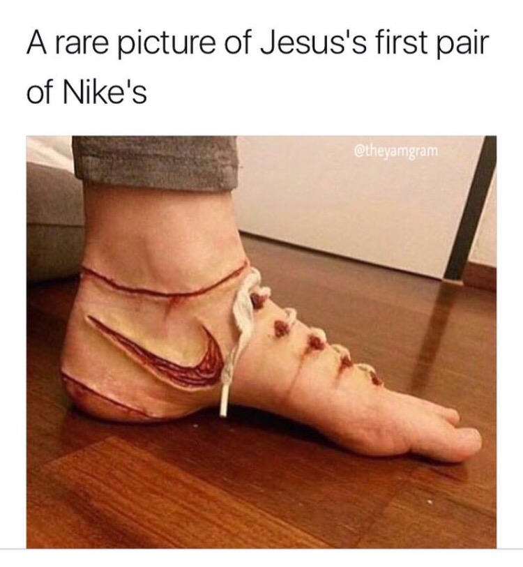 ankle - A rare picture of Jesus's first pair of Nike's