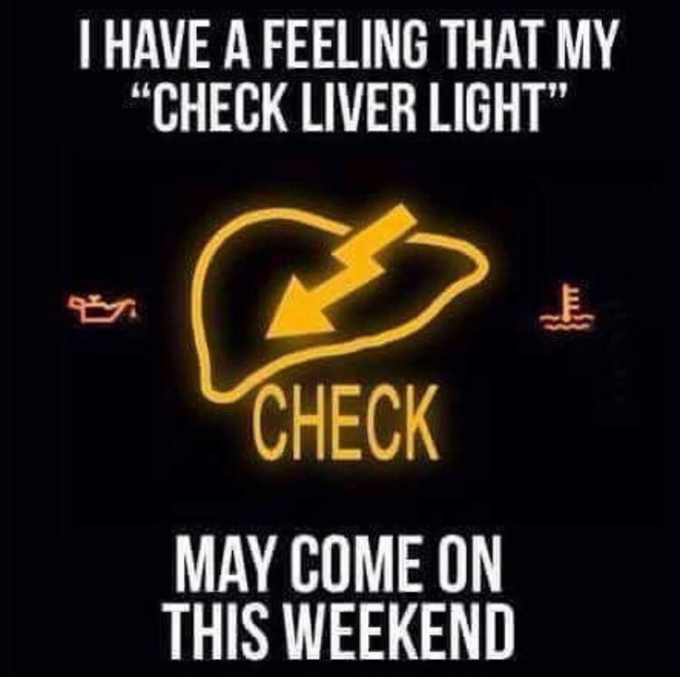 birthday weekend funny - Thave A Feeling That My "Check Liver Light" Check May Come On This Weekend