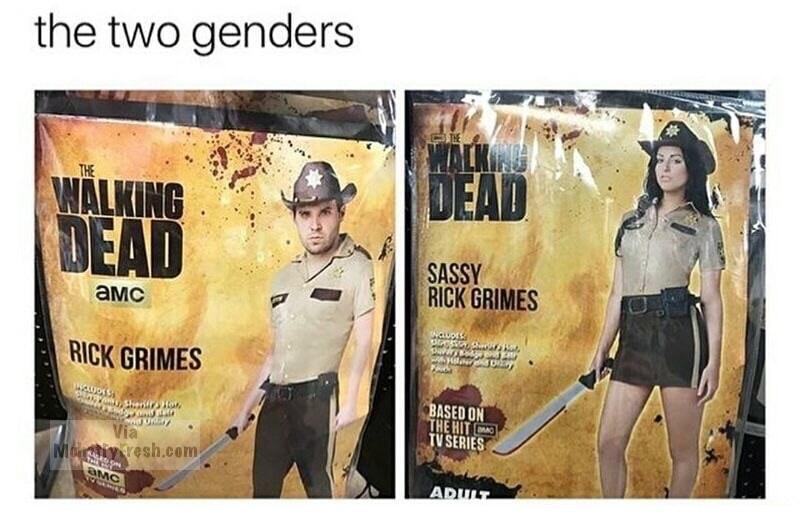 walking dead - the two genders Walking Dead Sassy Rick Grimes Dece Rick Grimes W hers Via Based On The Hits Tv Series Livesh.000 Adult
