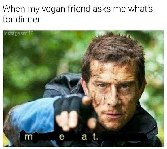 chemistry memes - When my vegan friend asks me what's for dinner Instagasmi me at.