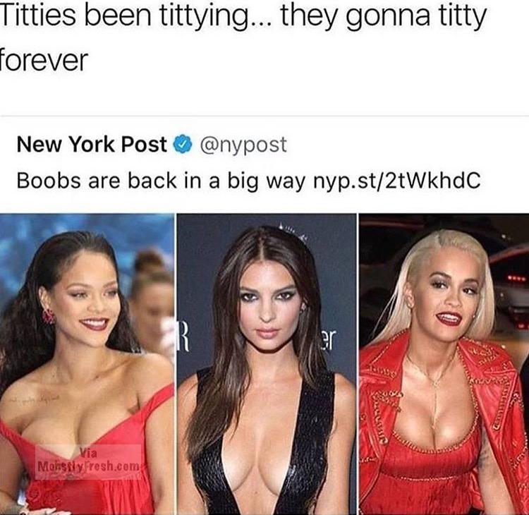 Boobs are back in a big way