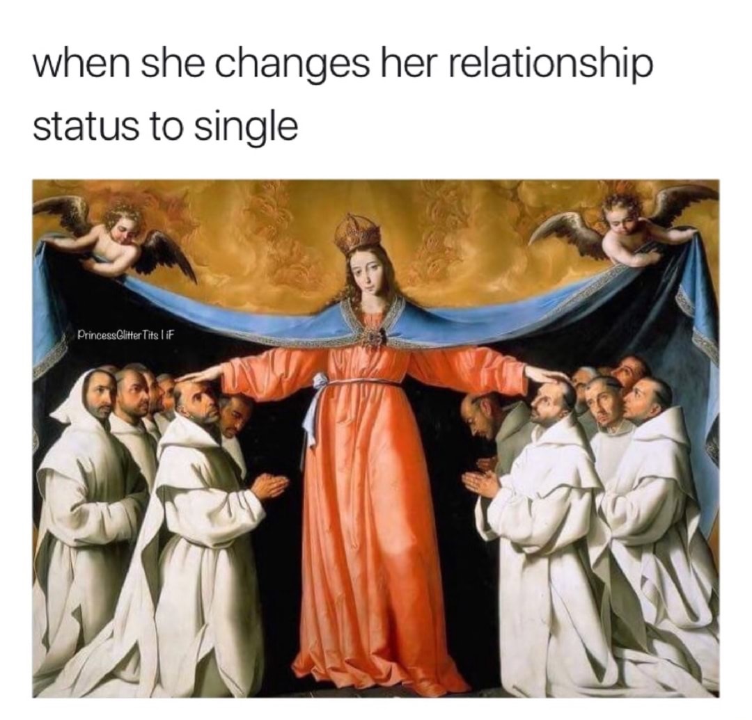 zurbaran virgin of mercy - when she changes her relationship status to single Princess Glitter Tits I iF
