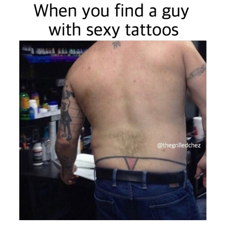 tail tattoo on lower back - When you find a guy with sexy tattoos