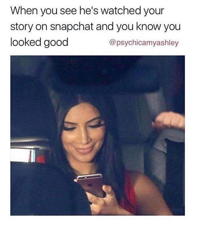 kim kardashian meme crazy bitch - When you see he's watched your story on snapchat and you know you looked good