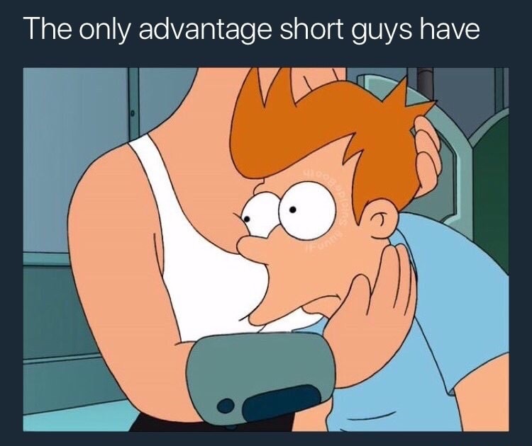 memes-  cartoon - The only advantage short guys have