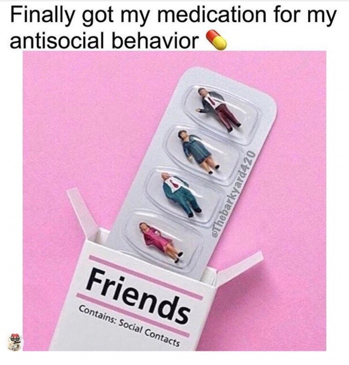 packaged friends - Finally got my medication for my antisocial behavior Friends Contains Social Contacts