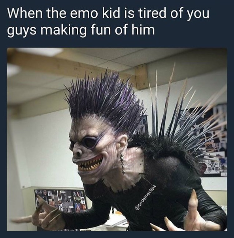 cosplay ryuk - When the emo kid is tired of you guys making fun of him