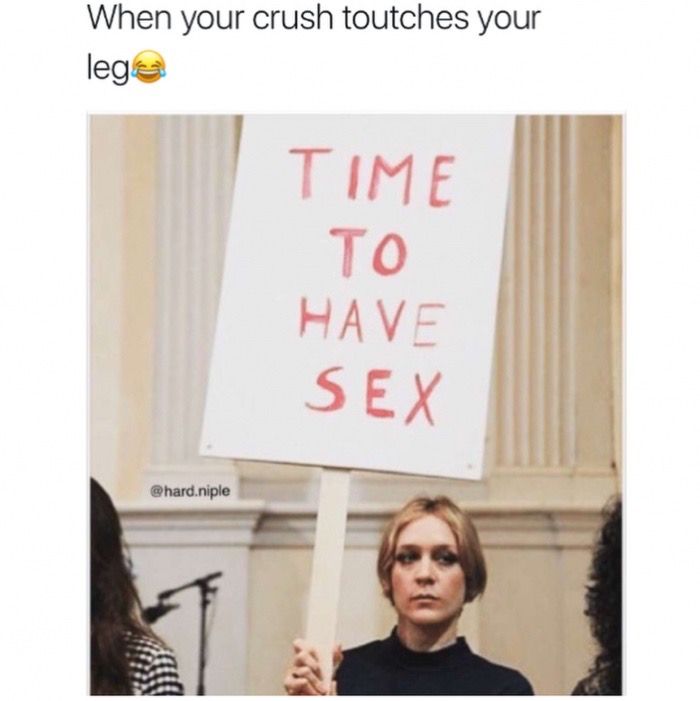 time to have sex meme - When your crush toutches your lege Time To Have Sex .niple