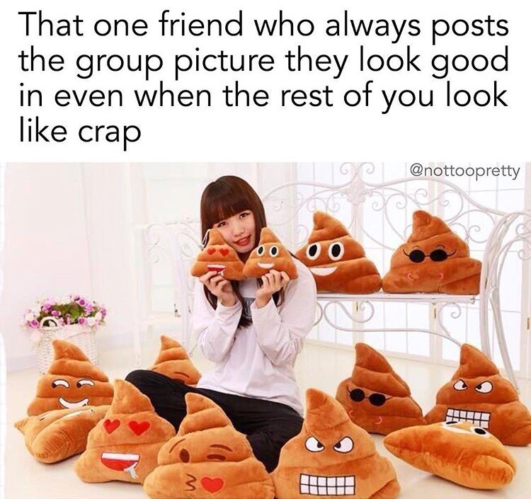 dank meme stuffed toy - That one friend who always posts the group picture they look good in even when the rest of you look crap 00 00 3