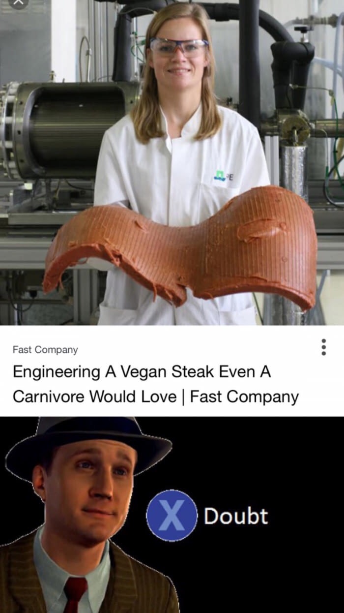 photo caption - Fast Company Engineering A Vegan Steak Even A Carnivore Would Love Fast Company Doubt