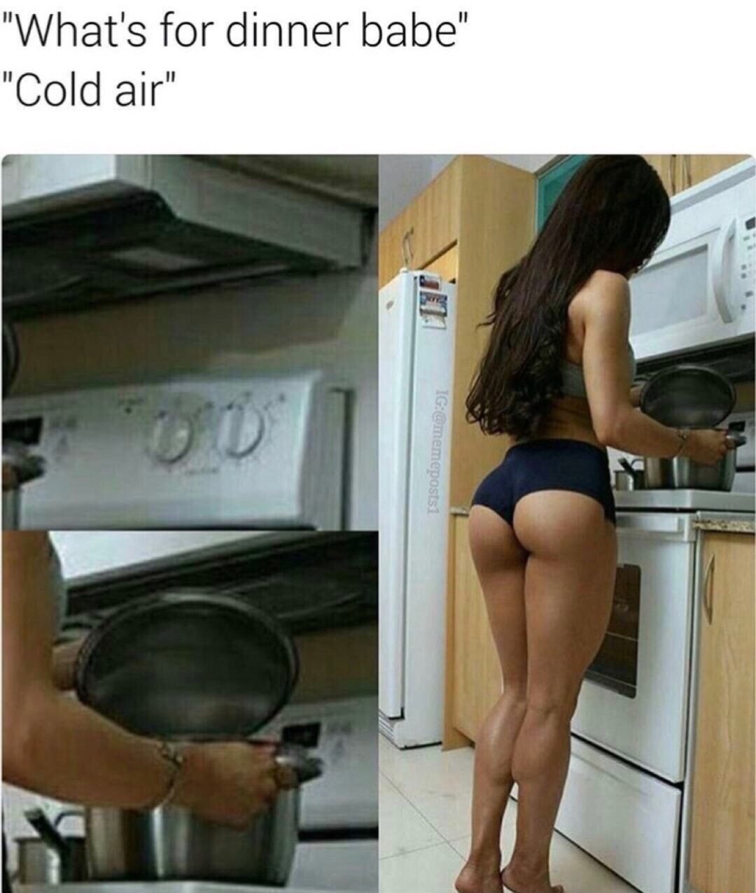 shoulder - "What's for dinner babe" "Cold air" Ig