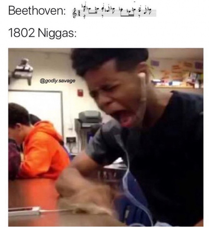 memes - beethoven plays 1802 niggas - Beethoven 87 resolve the gly 1802 Niggas .savage