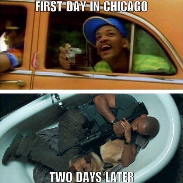 will smith camera meme - First Day In Chicago Two Days Later