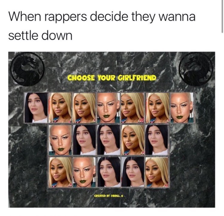 settle down tweets - When rappers decide they wanna settle down Choose Your Girlfriend Created By Gorillo