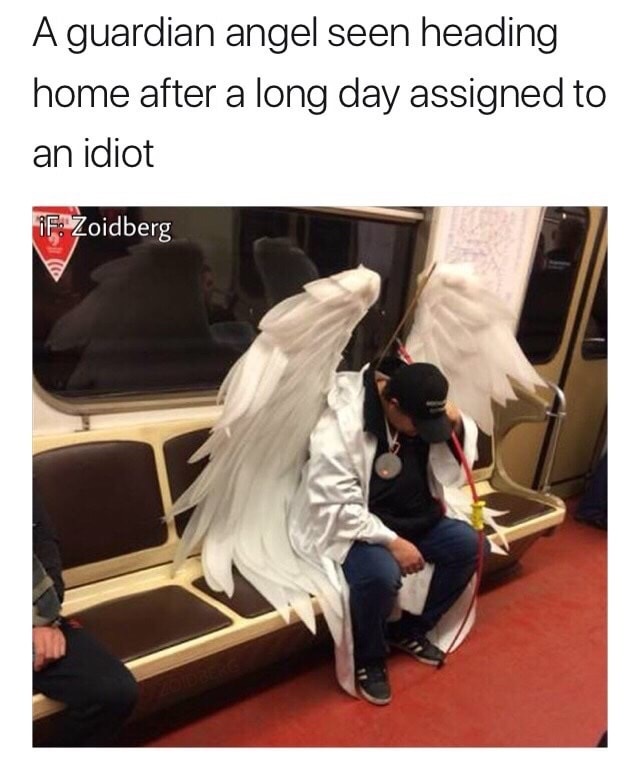 Angel - A guardian angel seen heading home after a long day assigned to an idiot iF Zoidberg