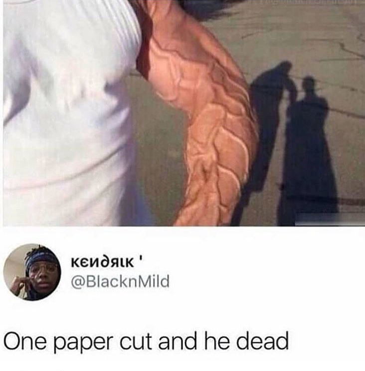 trending - one papercut and he's dead - ! One paper cut and he dead