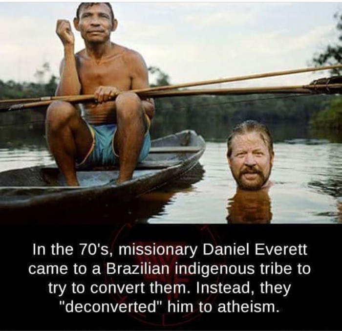 Sunday meme about a missionary becoming atheist