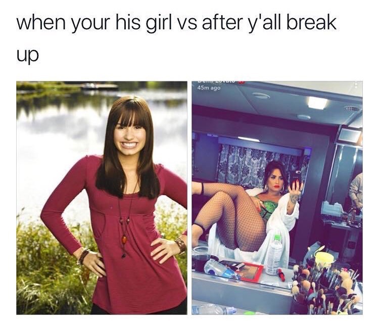 demi lovato hot - when your his girl vs after y'all break up 45m ago