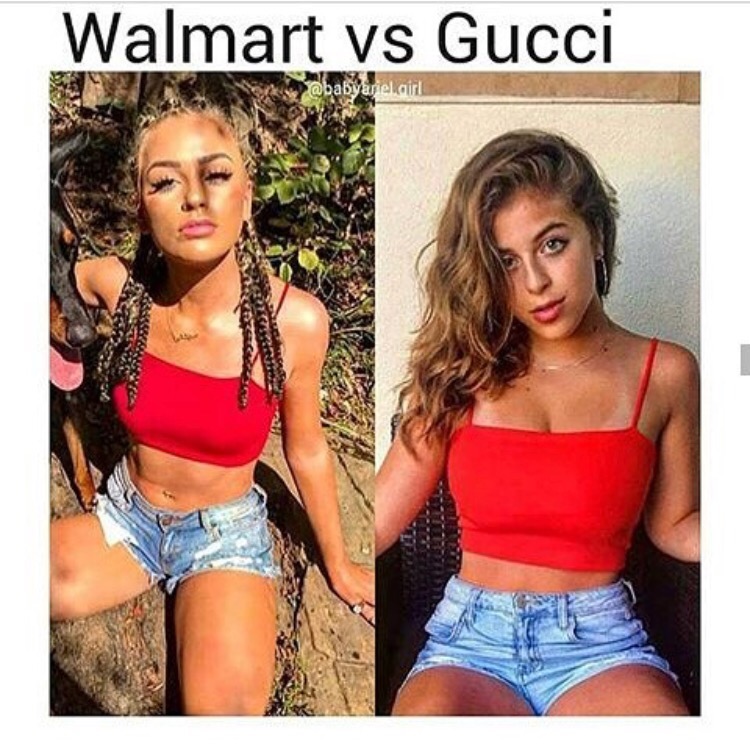 gucci vs walmart girl - Walmart vs Gucci niel airl