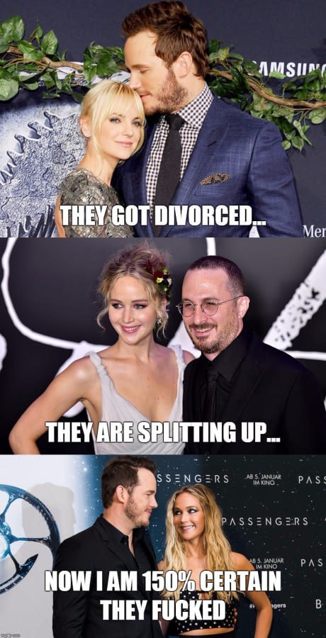 meme stream - chris pratt's son - Amsung They Got Divorced. Mer They Are Splitting Up... Ssengers A Amar Pass Passengers Abs. Januar Pas Now I Am 150% Certain They Fucked