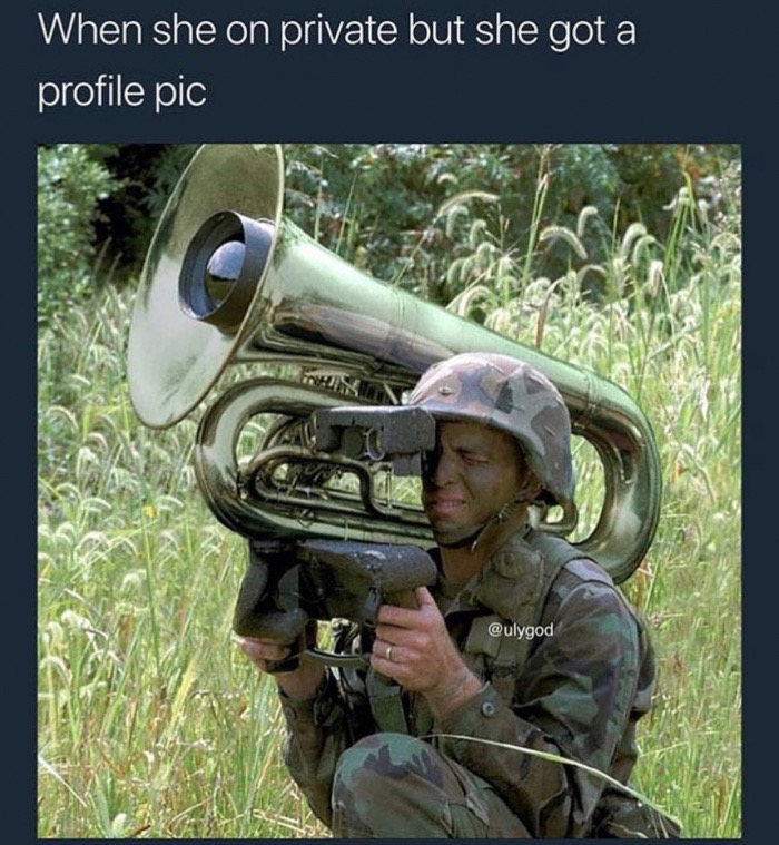 meme stream - weird tuba - When she on private but she got a profile pic