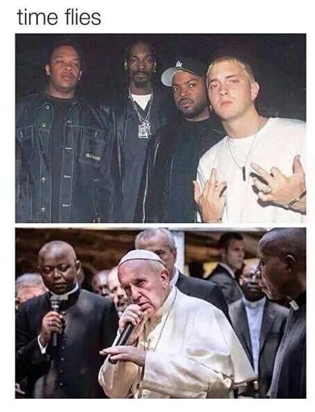 memes  - funny pope memes - time flies