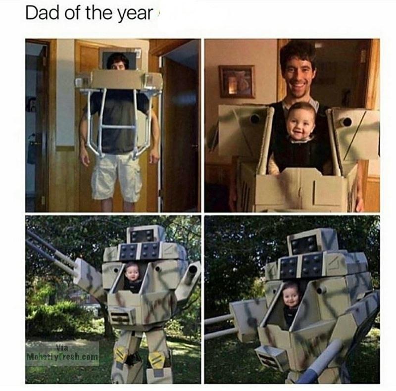 memes  - photomontage - Dad of the year Mohstly resh.com