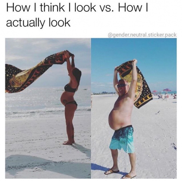 Dank meme of how I think I look vs how I actually look