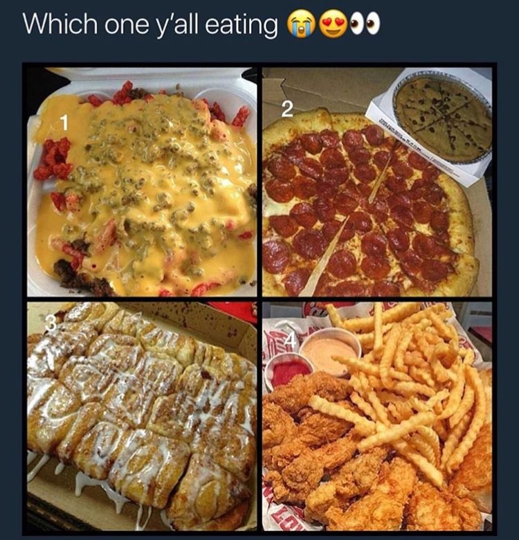 junk food - Which one y'all eating