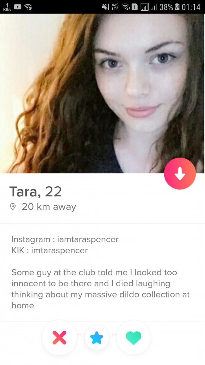 perfect girl doesn t ex - mill38% Tara, 22 20 km away Instagram iamtaraspencer Kik imtaraspencer Some guy at the club told me I looked too innocent to be there and I died laughing thinking about my massive dildo collection at home