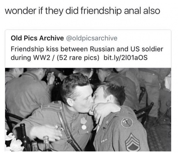 russian and american soldier kiss - wonder if they did friendship anal also Old Pics Archive Friendship kiss between Russian and Us soldier during WW2 52 rare pics bit.ly2101aOS
