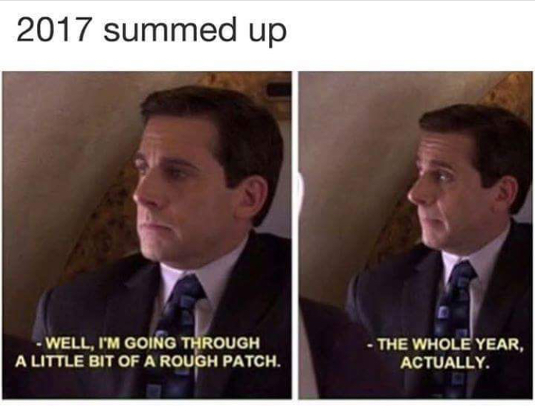 Michael Scott about going through a rough patch which was actually the whole year