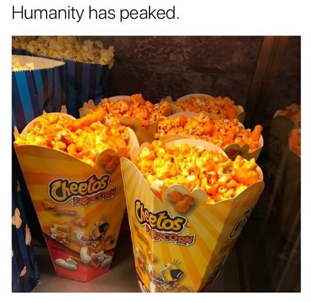Cheetos flavored popcorn is peak human