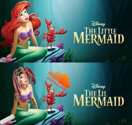 titanic little mermaid meme - Disney The Little A Merald Soundcloud Disney The Lil Mermaid Merald Esarar