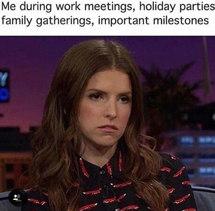anna kendrick in savage meme about resting I DON'T CARE face