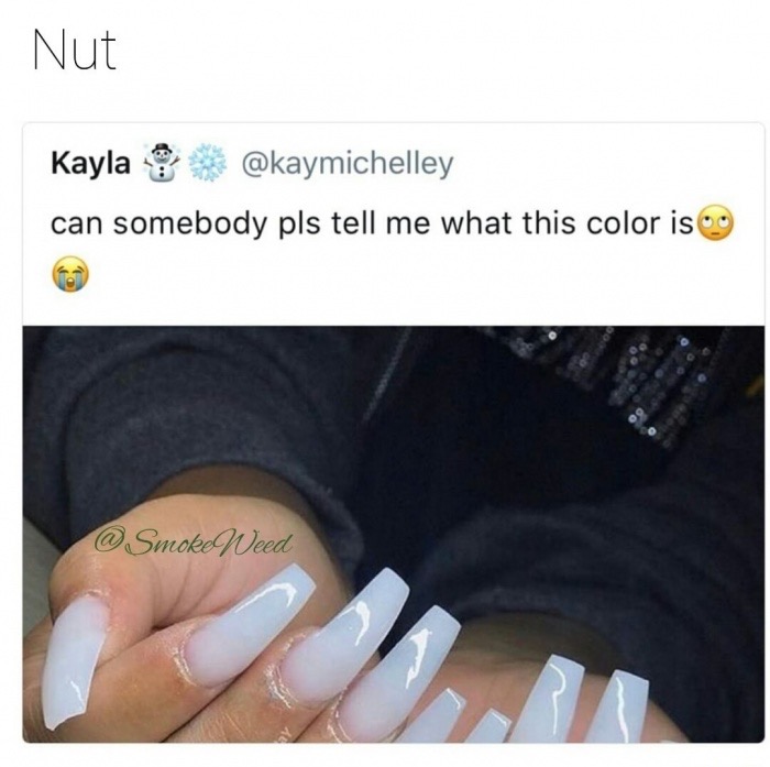white powder acrylic nails - Nut Kayla can somebody pls tell me what this color is 9 Smoke Weed
