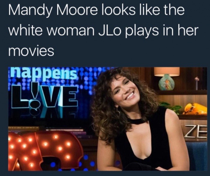 mandy moore jlo - Mandy Moore looks the white woman JLo plays in her movies happens