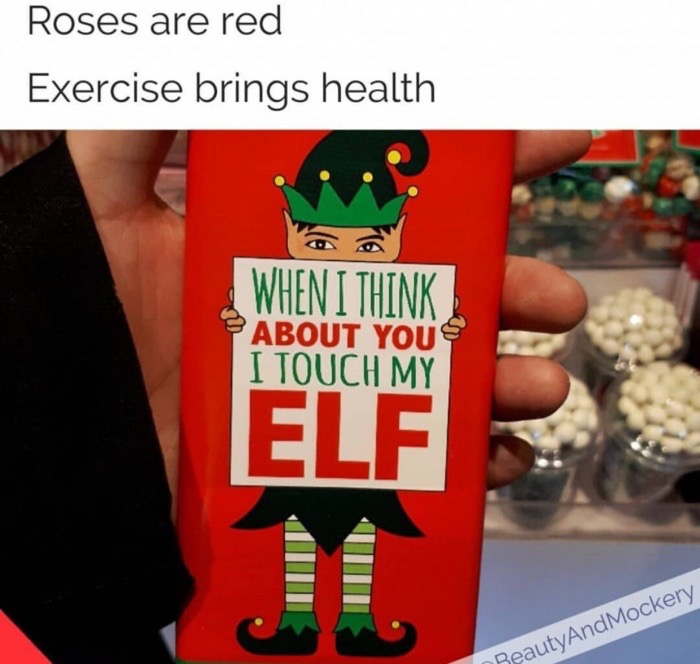 dank memes about label - Roses are red Exercise brings health When I Think About You I Touch My BeautyAnd Mockery